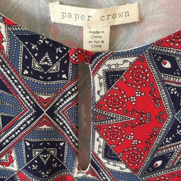 Paper Crown Anthropologie Efflorescence Red Dress - Picture 8 of 16